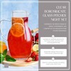 Elle Decor Bedside Pitcher Set, 44-Ounce Carafe with Cup Tumbler Doubles as A Lid, Made of Borosilicate Glass, Clear - 3 of 4