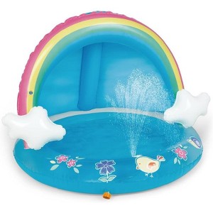 LLHZSY Rainbow Splash Pool with Canopy For Kids - 1 of 4