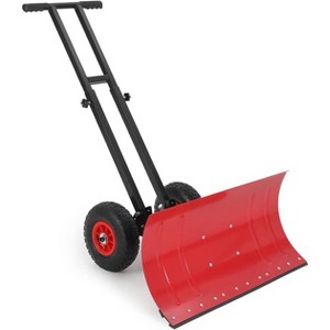 29.13"W Heavy-Duty Snowplow, with Adjustable Handle and Tilting Blade, Efficiently Removes Snow, Suitable for Driveways, Doorways, Sidewalks, Patios - 1 of 4