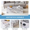 Vynxaria Modern MDF coffee table with grey texture pattern -39.3x23.6x11.8 inches - stylish and durable design - 3 of 4