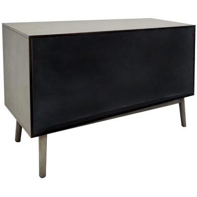 Mid-Century Modern Light Grey 6-Drawer Solid Wood Dresser