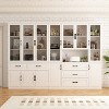 FUFU&GAGA Large Combo Storage Cabinet Glass Door Display Cabinet Combined Cabinet Organiser - 4 of 4