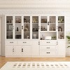 FUFU&GAGA Large Combo Storage Cabinet Glass Door Display Cabinet Combined Cabinet Organiser - image 4 of 4