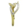 Slickblue Intertwined Leaf Ring for Women – Two-Tone IP Gold Stainless Steel, Channel-Set Crystals, Sizes 5-10 - 4 of 4