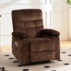 Mjkone Large Size Velvet Power Lift Recliners Chair With Lumbar Heating And 8-Point Vibration Massage,Armchair For Elderly - 4 of 4