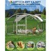 Heavy-Duty Steel Chicken Coop with PVC-Coated Mesh, Waterproof Dome Roof & Dutch Door, 3 Sizes - 3 of 4