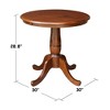 30" Round Top Pedestal Dining Table – International Concepts: Mid-Century Modern, Seats 4, Hardwood - image 2 of 4