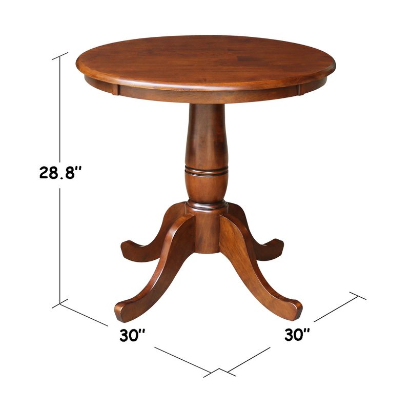 30&#34; Round Top Pedestal Dining Table &#8211; International Concepts, 3 of 7