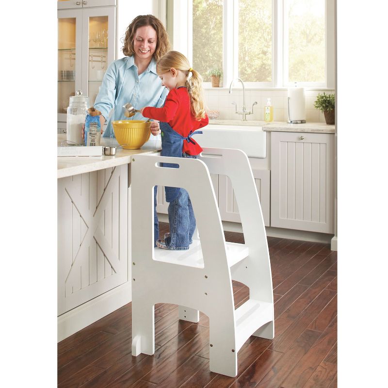 Guidecraft Kids' Tower Step-Up: Children's Adjustable Kitchen Helper, Wooden Montessori Cooking Stool and Learning Toddler Tower, 2 of 7