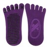 Unique Bargains Non-Slip Yoga Socks Five Toe Socks Pilates Barre for Women with Grips - 4 of 4