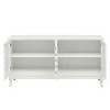 NicBex Buffet Cabinet with Storage and Arched Grooved Doors,Modern Sideboard Cabinet with Handle Free Design,Storage Cabinet for Living Room,White - 4 of 4