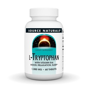 L-Tryptophan with Vitamin B-6 1000 mg by Source Naturals, Inc.  -  60 Tablet - 1 of 3