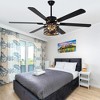 Bella Depot 65" Modern Large Cage Ceiling Fan with Light and Remote 6-speed Reversible Fan - 4 of 4