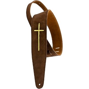 Henry Heller Suede Cross Series Guitar Strap Chocolate - 1 of 1