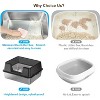Stainless Steel Cat Litter Box, Large Metal Litter Pan with High Sides for Big Cats, Anti-Slip Mat & Scoop, Easy to Clean, Detachable Tray - 2 of 4