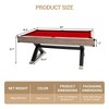 Pool Table, 7 FT Billiards Table with Stable X-Leg Design - Includes Balls/Cue Sticks/Cloth/Cleaning Brush for Game Room (84"x46.5"x32.7") - 4 of 4
