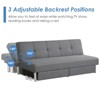 Tangkula 3-Seat Adjustable Sofa Bed Long Sofa with 2 Drawer with 3 Adjustable Angles - 4 of 4