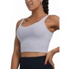 DOMETOUR Yoga Top U-Shaped Back Yoga With Mid-support Sports Bra For Women - 2 of 4