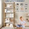 71" Bookshelf, 6 Tier Industrial Tall Book Shelf, Metal Frame Large Open Bookcase, Freestanding Wooden Bookshelf Storage Rack - 4 of 4