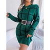 Women's Comfy Casual Long Sleeve Neck Knit Top Pullover Sweater - 3 of 4