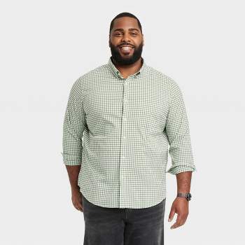 Lucky Brand Shirt Mens Small Olive Green Plaid Button Down Long Sleeve –  Goodfair