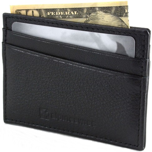Alpine Swiss Front Pocket Wallet Minimalist Super Thin 5 Card Wallet ...