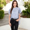 Anna-Kaci Women's Short Sleeve Babydoll Blouse with Ruffled Hemline and Loose Fit for Effortless Casual Style - 4 of 4