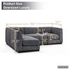128” Chenille Sectional Couch, 4 Seater L Shape Modular Sofa Set for Living Room Office-Morden Fort - 3 of 4