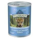 Blue Buffalo Wilderness High Protein Natural Puppy Wet Dog Food Turkey & Chicken Grill - 12.5oz