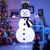Tangkula 6 FT Lighted Pop-Up Christmas Snowman Indoor Outdoor Christmas Decoration with 180 Pre-Lit LED Lights Collapsible Snowman with Hat & Scarf - 2 of 4