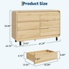 6 Drawers Dresser for Bedroom, 47" Wide Modern Wooden Clothes Dresser with Large Wood Storage - 2 of 4