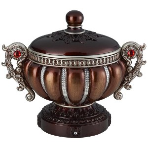11.5" Tall" Delicata" Decorative Jewelry Box, Reddish Bronze with Silver Accents - 1 of 1