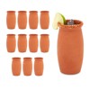 Okuna Outpost 12 Pack Clay Drinking Cups, Cantaritos de Barro Mexicanos for Margaritas, Tequila, Mexican Fiesta (12 oz) - 4 of 4