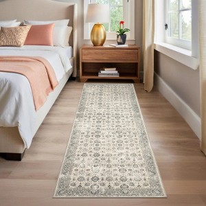 Machine Washable Non-Slip Rubberback Runner Modern Abstract Geometric Print Carpet Traditional Area Rug for Hallway,Bedroom,Living Room - 1 of 4