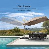PURPLE LEAF Deluxe Aluminum Outdoor Patio Umbrella Square Cantilever Umbrellas - 3 of 4
