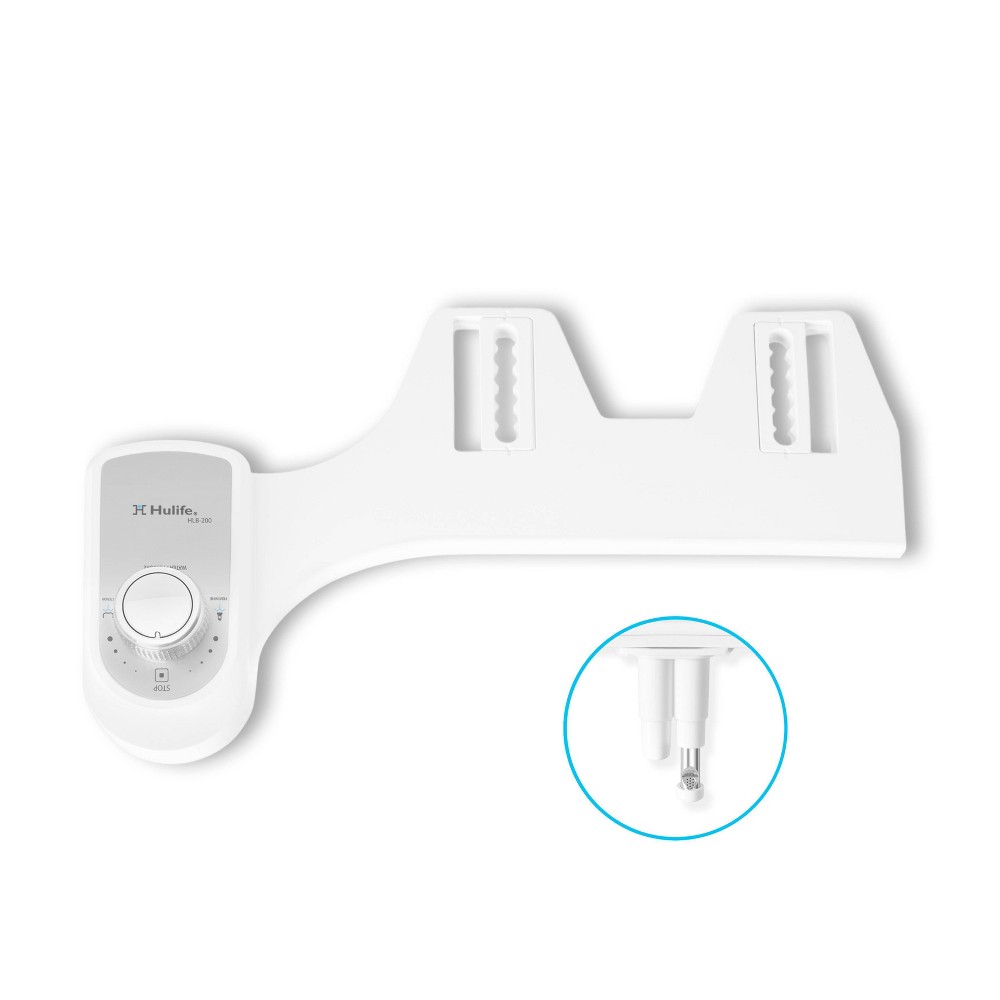 Photos - Toilet Accessory Non-Electric Bidet Attachment with Dual Nozzle and Cold Water White - Huli