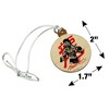 Bruce Lee Signature Mini Small Tiny Wood Christmas Tree Holiday Ornament - 4 of 4