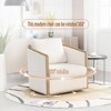 CAVINAS 360 Degree Swivel Chair, Swivel Barrel Chair, Rattan Accent Chair, Single Sofa Chair for Living Room, Leisure Arm Chair - 4 of 4