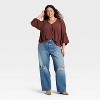 Women's Balloon Long Sleeve Button-Down Blouse - Universal Thread™ - 3 of 3