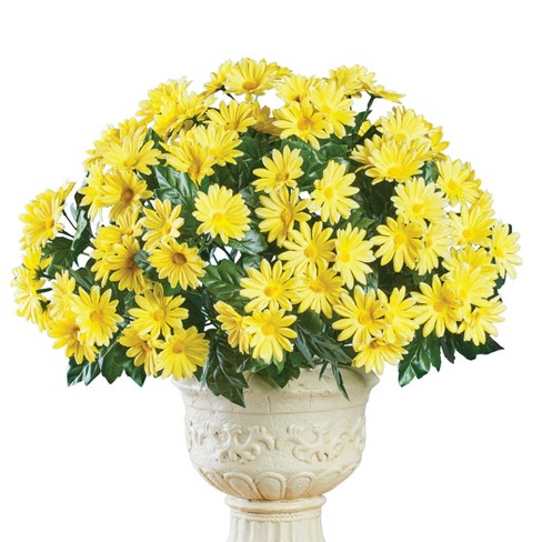 Collections Etc Artificial Blooming Daisy Bushes - Set Of 3 Yellow : Target