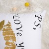 PiccoCasa Square Polyester Soft Decorative Pillow Cover White/Gold 2 Pcs 18" x 18" - 4 of 4