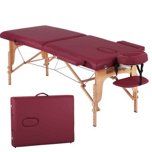 BestMassage Massage Bed Portable 2-Fold Massage Table Lash Bed with Non-Woven Carry Bag - 1 of 4