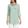 Lands' End Women's Linen Roll Sleeve Relaxed Tunic Top - 4 of 4