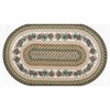 Earth Rugs Needles & Cones Oval Tread 27"x45" – Rustic Cabin Lodge Braided Rug Accent - 2 of 3