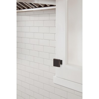 Oil Rubbed Bronze Square Cabinet Knob with Mounting Hardware