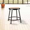 National Public Seating 6200 Series Heavy Duty 18 Inch Steel Stool with 1 Inch Round Seat Pan Supports up to 500 Pounds, Black Frame and Legs - 4 of 4