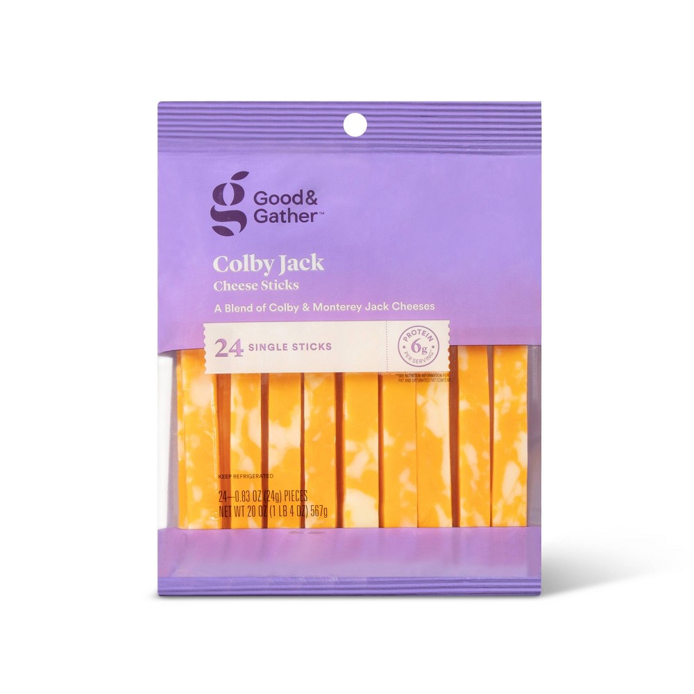 COLBY JACK A BLEND OF COLBY & MONTEREY JACK CHEESE SINGLE STICKS, COLBY JACK