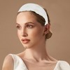 Unique Bargains Women's Elegant Vintage Lace Wide Bow Hairband White 1 Pc - 2 of 3