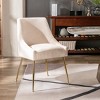 WestinTrends Upholstered Performance Velvet Accent Chair With Metal Leg - 2 of 4