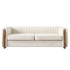 Modern Velvet Couch,Loveseat Sofa,Upholstered Sofa With Arms And Golden Metal Legs For Living Room Bedroom And Office-Cuddlewood - 3 of 4